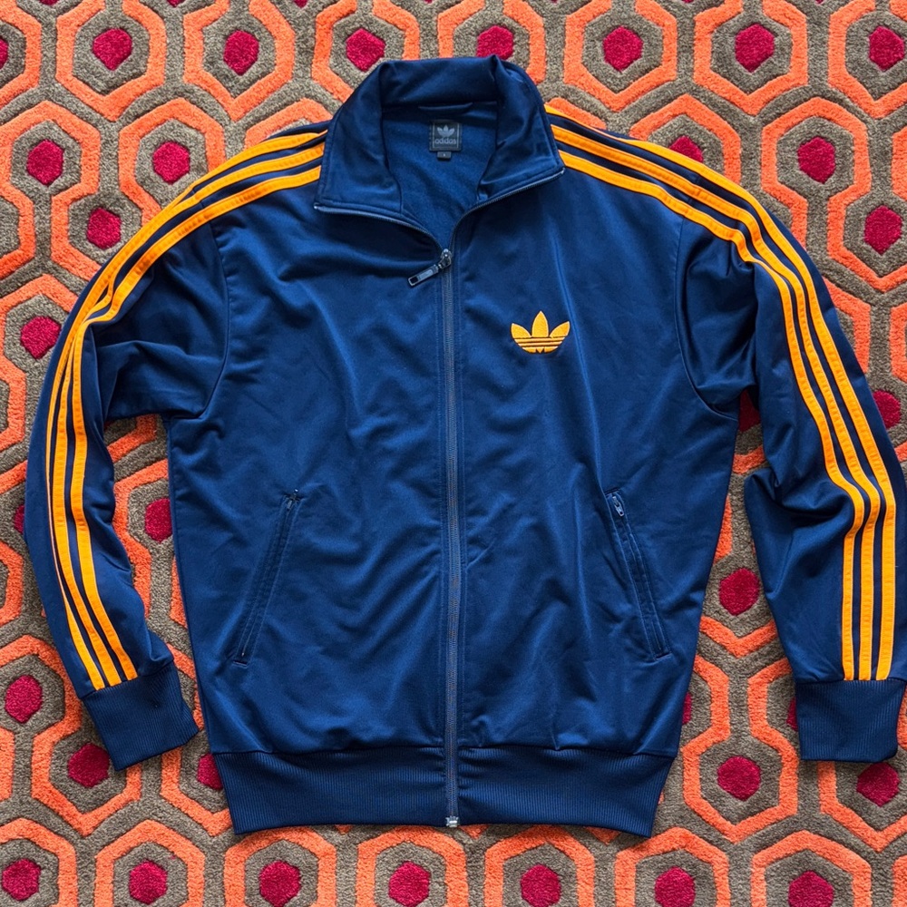 MAKE OFFER! Adidas  Blue & Orange Track Jacket Men's Small